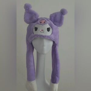Charming Purple Plush Character Hat